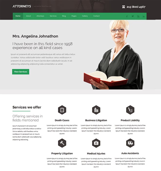 The Attorney Corporate WordPress Theme