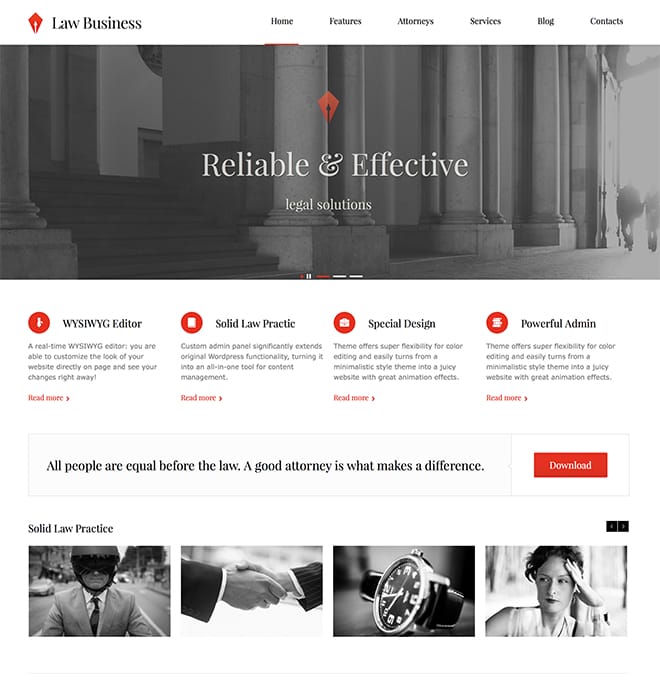  The Lawyers Responsive Business WordPress Theme
