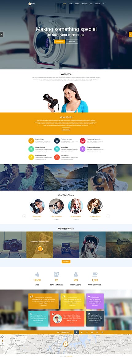 
Photographer Portfolio Responsive WordPress Theme
