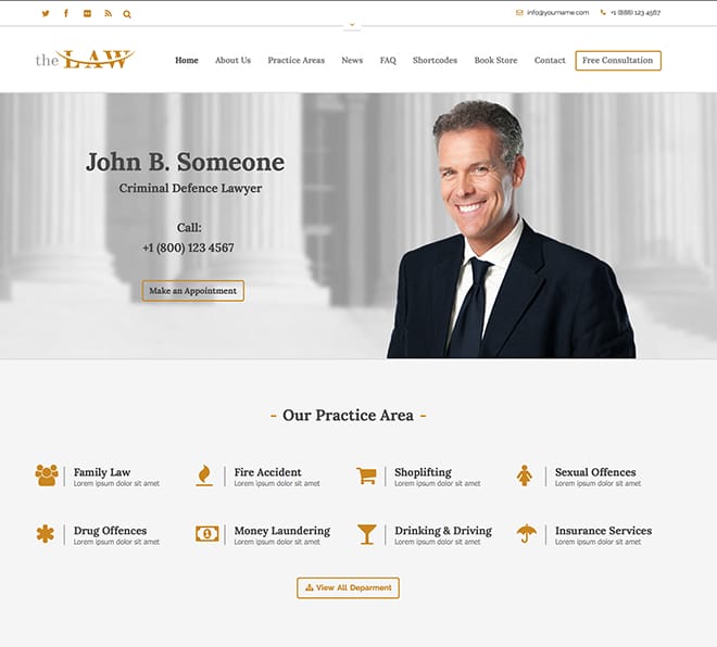 The Law - Lawyer Legal Attorney WordPress Theme