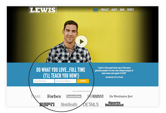 Featured Email Optin Box Idea