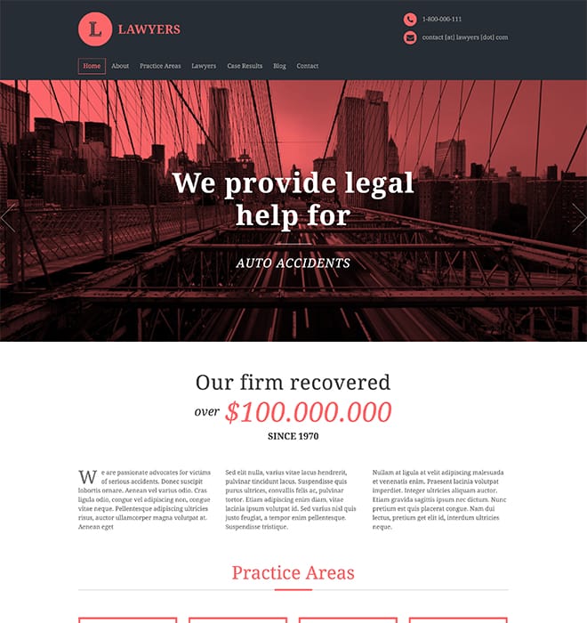  The Lawyers Responsive Business WordPress Theme