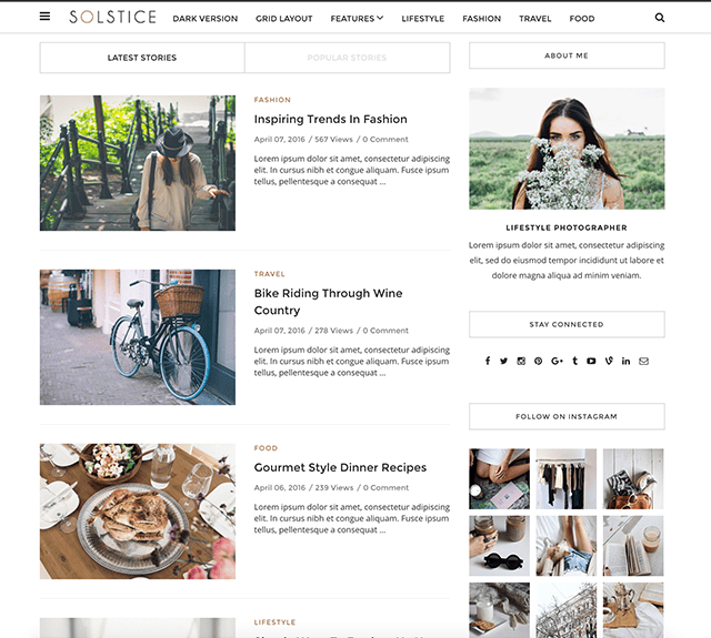 Black and White Fashion Women WordPress Theme