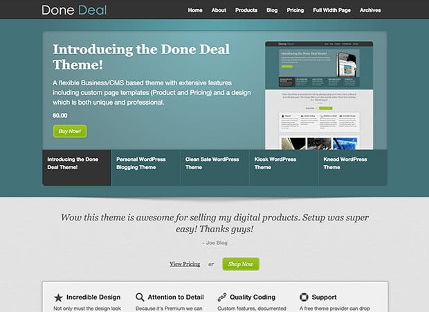 Done Deal WordPress Theme
