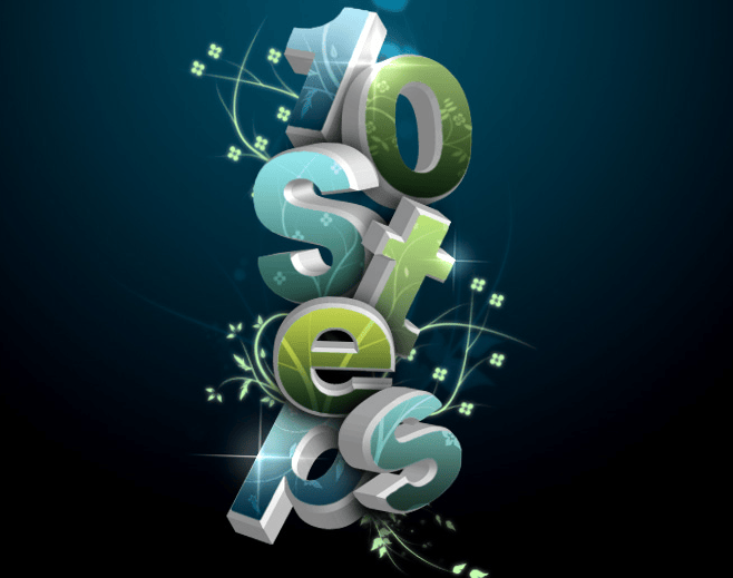 3D Flowery Text Effects