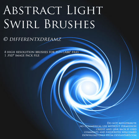 Abstract Light Swirl Brushes 