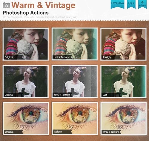 Warm and Vintage Photoshop Action