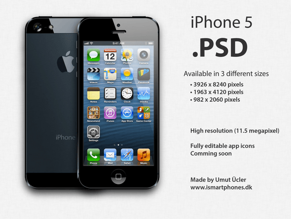 Apple iPhone 5 .PSD