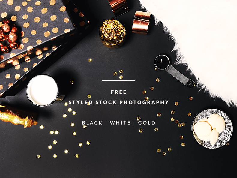 Black and Gold Styled Stock