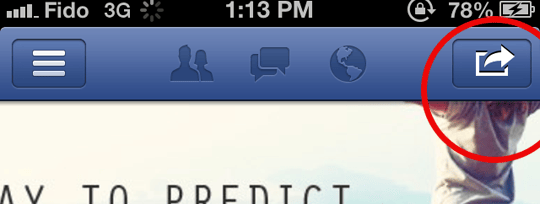 Tap the arrow button