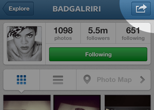 click the arrow button at the top right of your screen