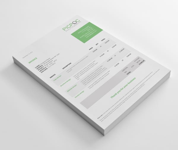 Green + Modern Invoice