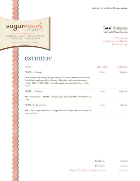 Sugar Rush Invoice Design
