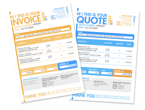 Invoice and Quote Design