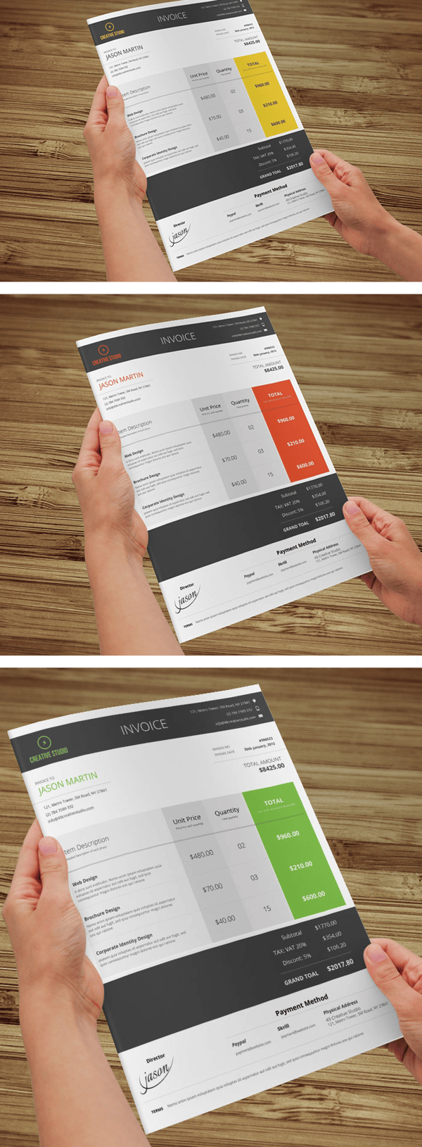 Vintage Scheme Invoice