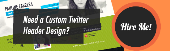 Need a Custom Twitter header design? Hire Me!