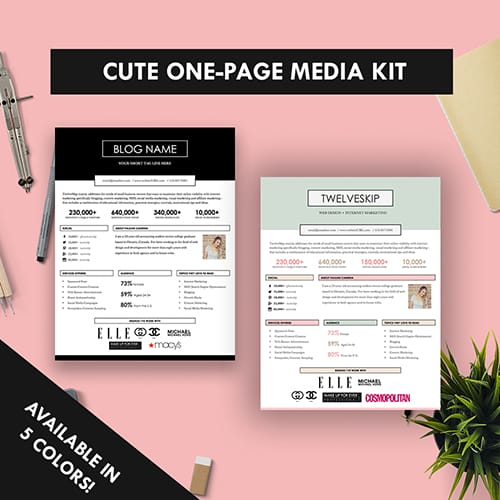 One-Page Media Kit Template