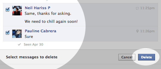 Click Delete button