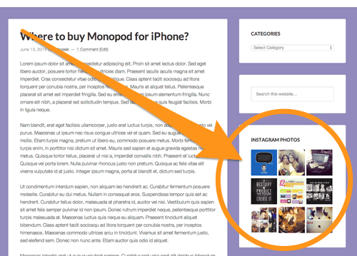 Display Instagram Photos