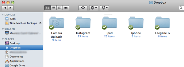 Dropbox folders