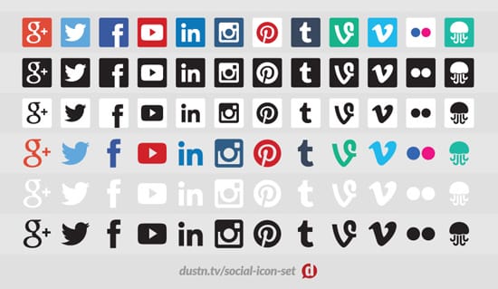 Dustn Social Media Icon Set