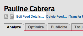 Click Edit Feed Details