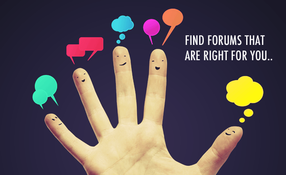 Find healthy forums related to your niche