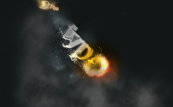 Flaming Meteor Effect