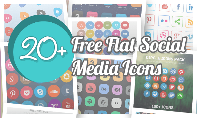 High-Quality Flat Social Media Icons