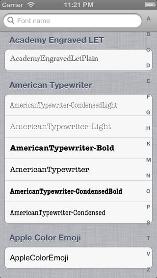 FontGallery