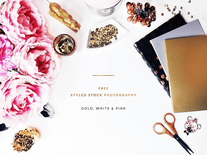 Gold + Pink Styled Desktop