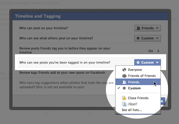 timeline and tagging
