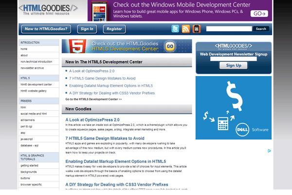 HTMLGoodies