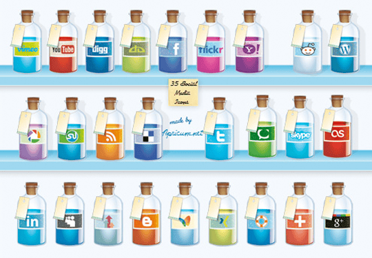 Bottle Social Icons