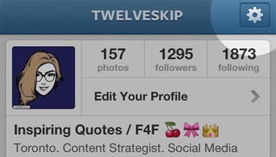 settings (gear icon) option