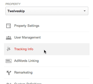 Click Tracking Info and Select Tracking Code
