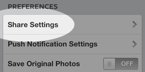 Share Settings