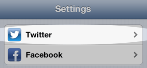 Tap Twitter Option