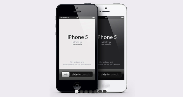 iPhone 5 PSD Vector Mockup