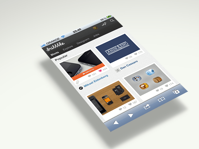 iPhone Template Smart Object Mockup by Ran Shenberger
