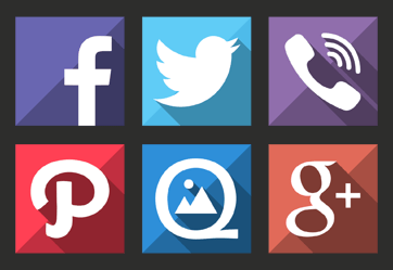Long Shadow Flat Icons