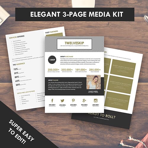 Gold Media Kit Template