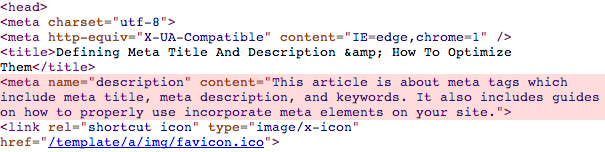 Meta Description Tag