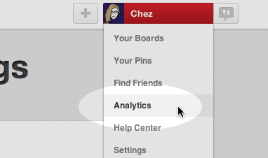 Select Analytics from the dropdown list.