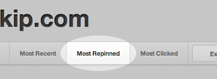 Click Most Repinned.