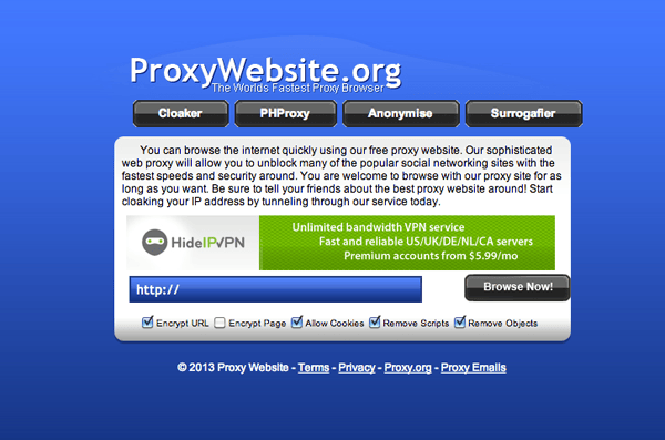 Proxy Website