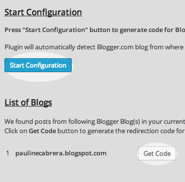 Start the configuration