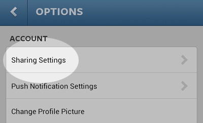 Select Share Settings