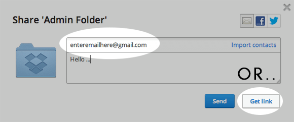 Share Dropbox folder