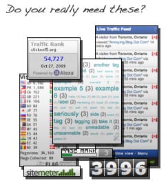 Gadgets and Widgets that Makes your blog look cluttered!